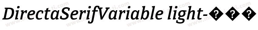 DirectaSerifVariable light字体转换